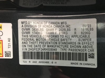 2024 Honda Civic Sedan LX CVT
