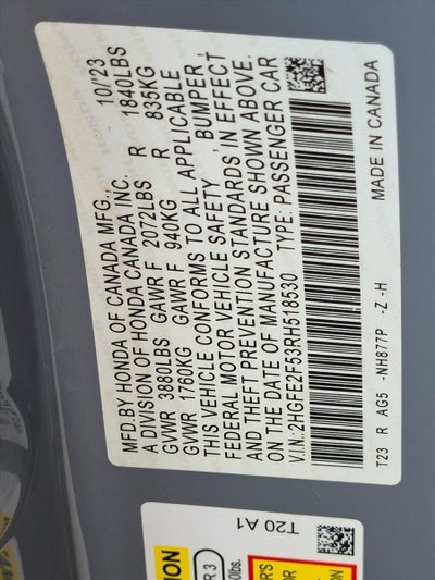 2024 Honda Civic Sedan Sport CVT