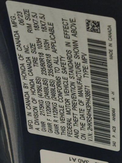 2023 Honda CR-V EX AWD w/o BSI