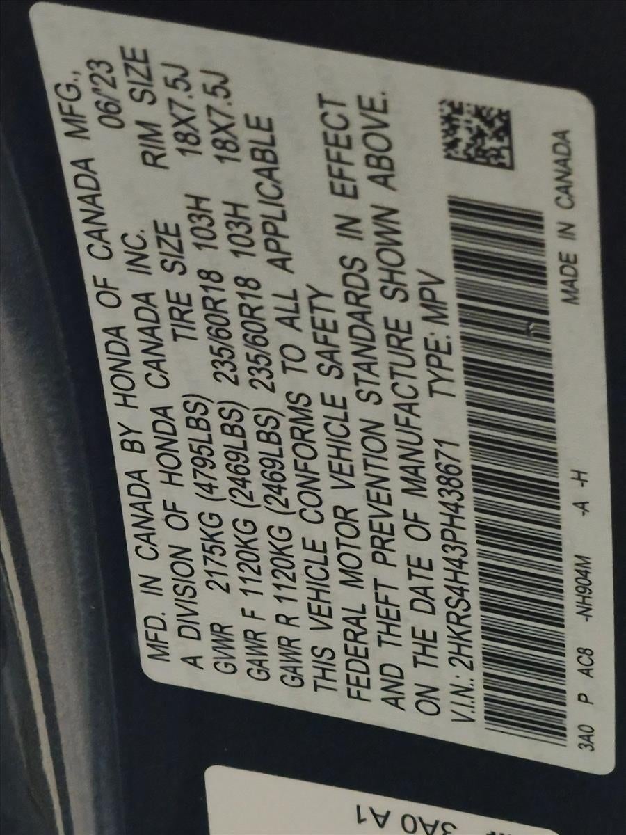 2023 Honda CR-V EX AWD w/o BSI