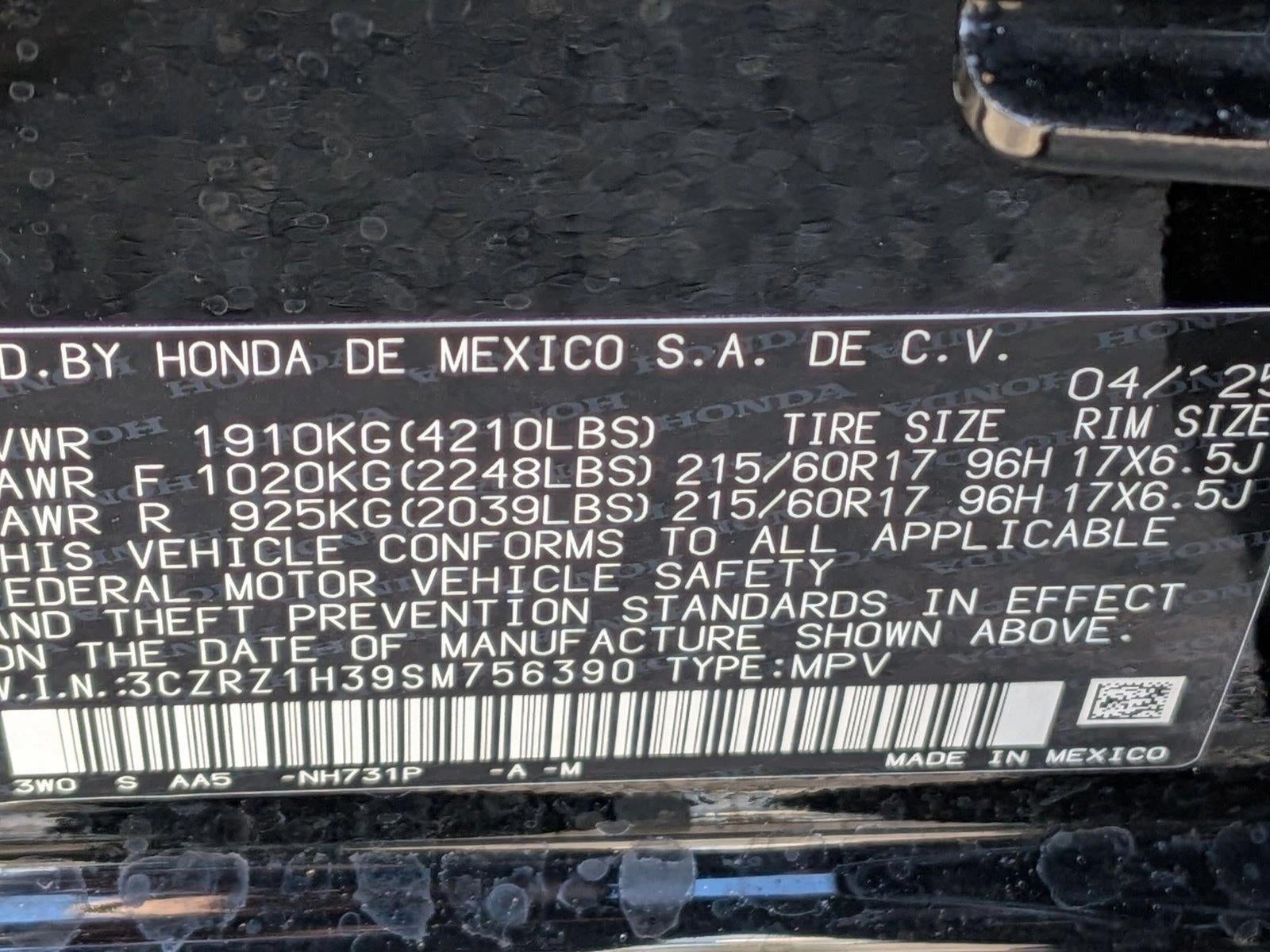 2025 Honda HR-V LX 2WD CVT