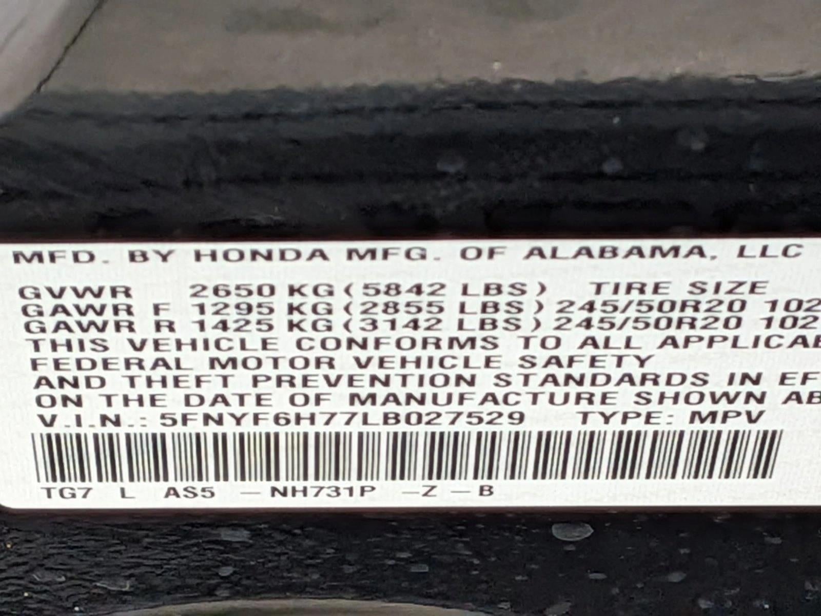 2020 Honda Pilot Black Edition AWD