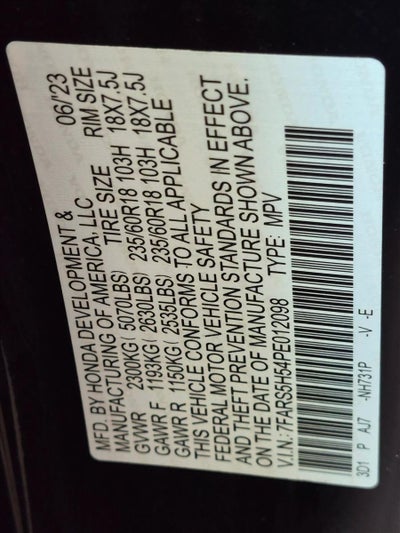 2023 Honda CR-V Hybrid Sport FWD w/o BSI