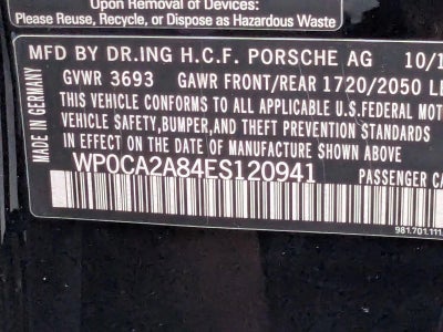 2014 Porsche Boxster 2dr Roadster