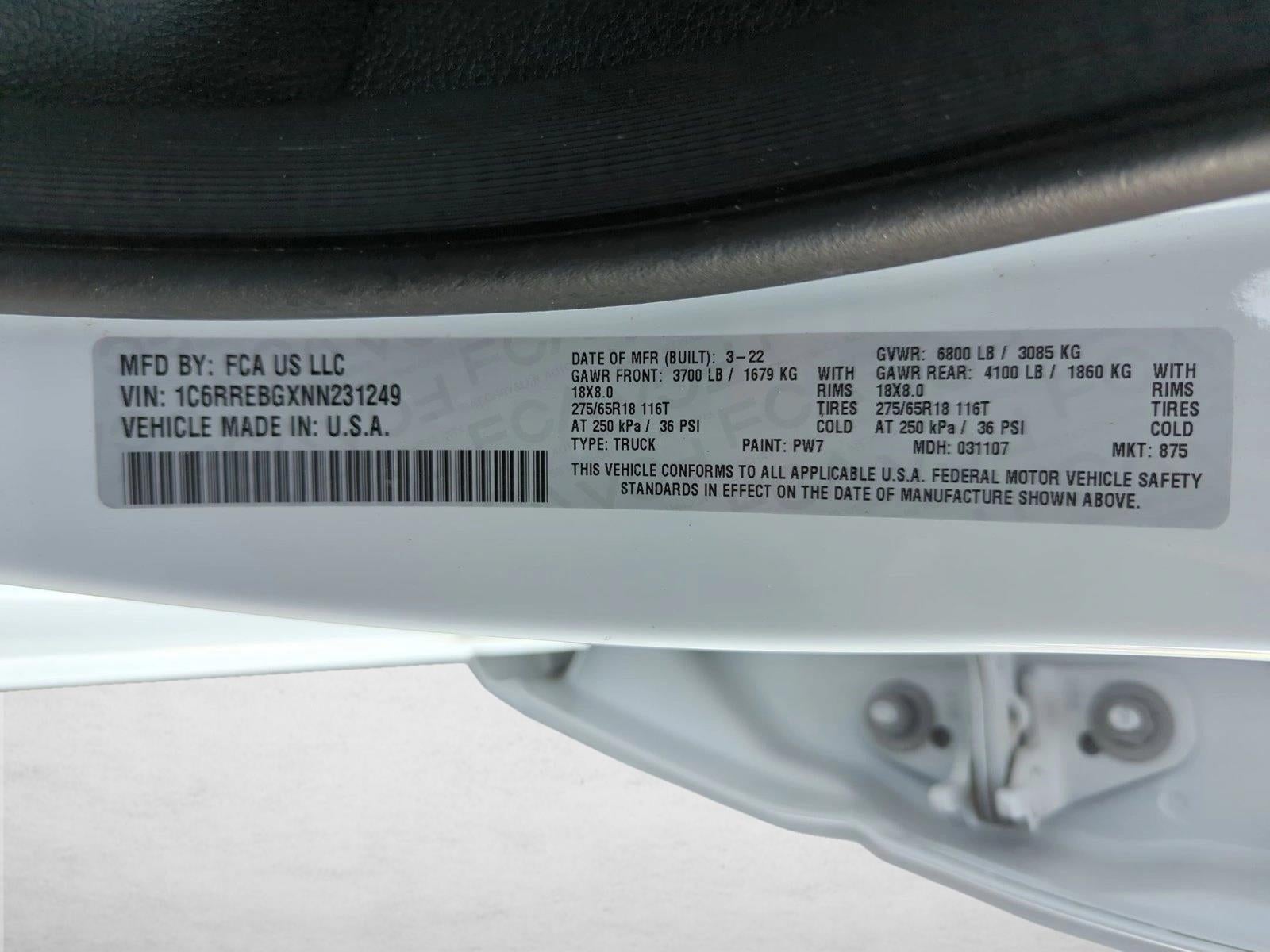 2022 RAM 1500 Big Horn 4x2 Quad Cab 6'4" Box