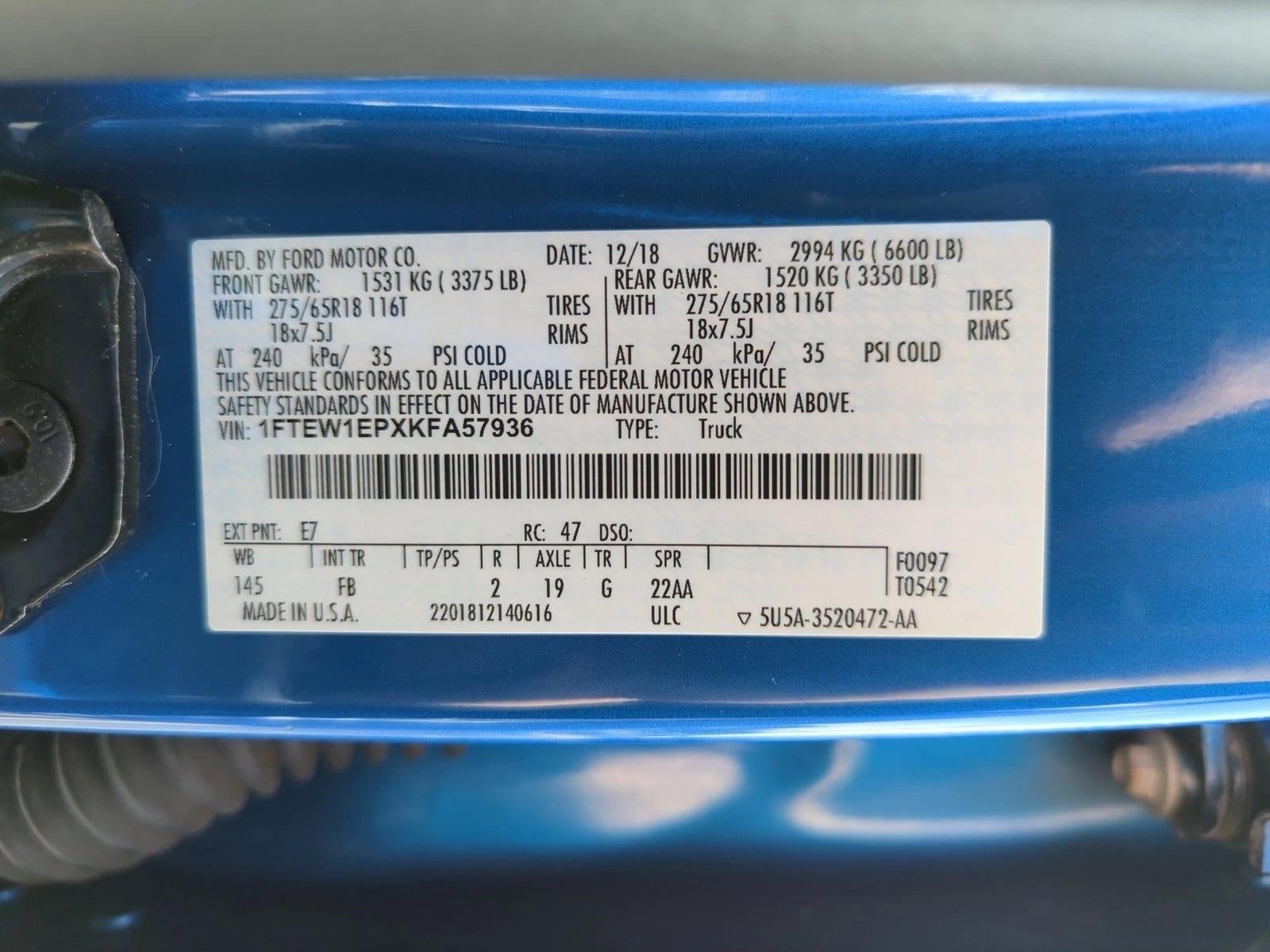 2019 Ford F-150 XLT 4WD SuperCrew 5.5' Box