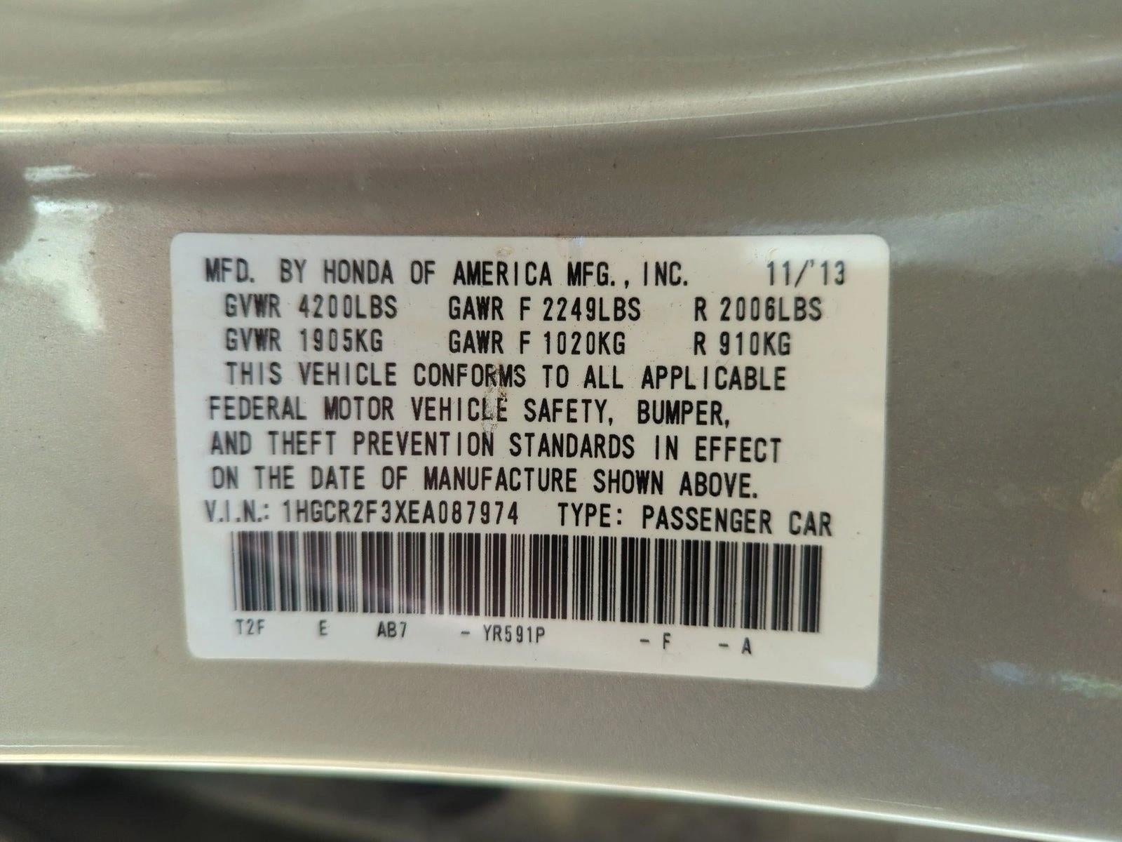 2014 Honda Accord Sedan LX CVT PZEV