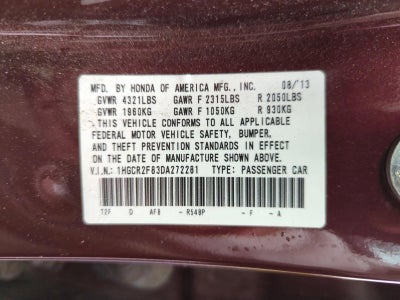 2013 Honda Accord Sedan EX-L CVT