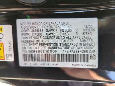 2026 Honda Civic Sedan LX CVT