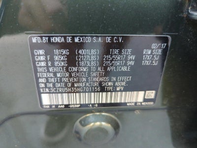 2017 Honda HR-V LX 2WD CVT
