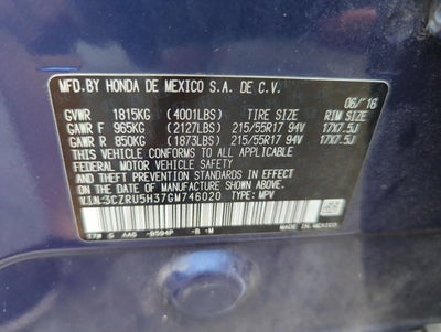 2016 Honda HR-V 2WD LX CVT