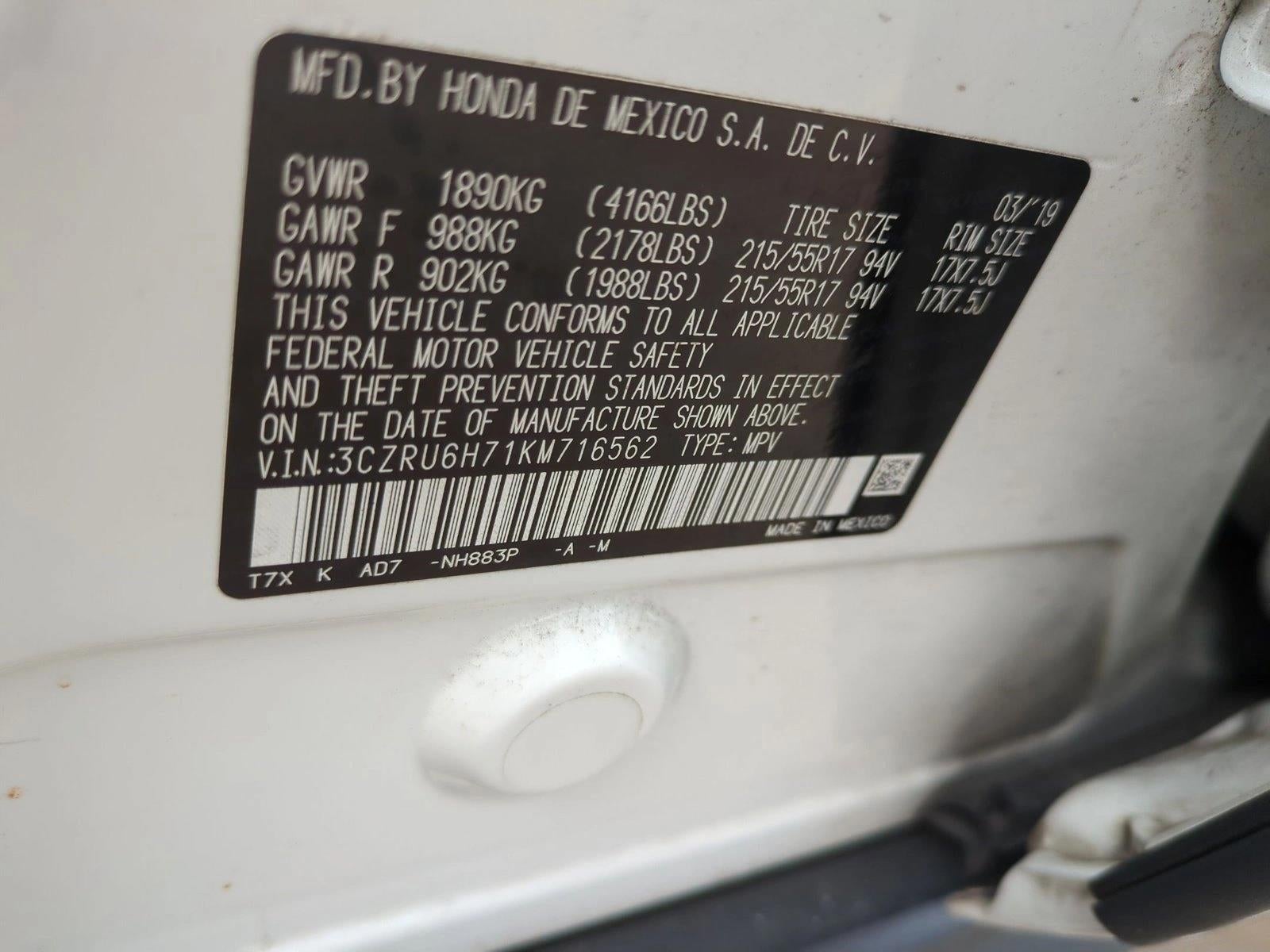 2019 Honda HR-V EX-L AWD CVT