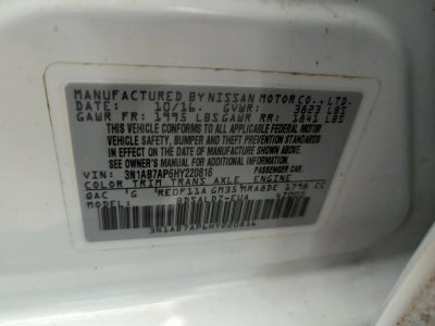 2017 Nissan Sentra SV CVT