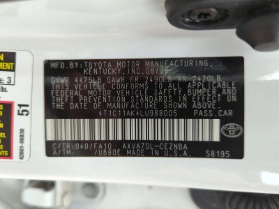 2020 Toyota Camry LE Auto (SE)