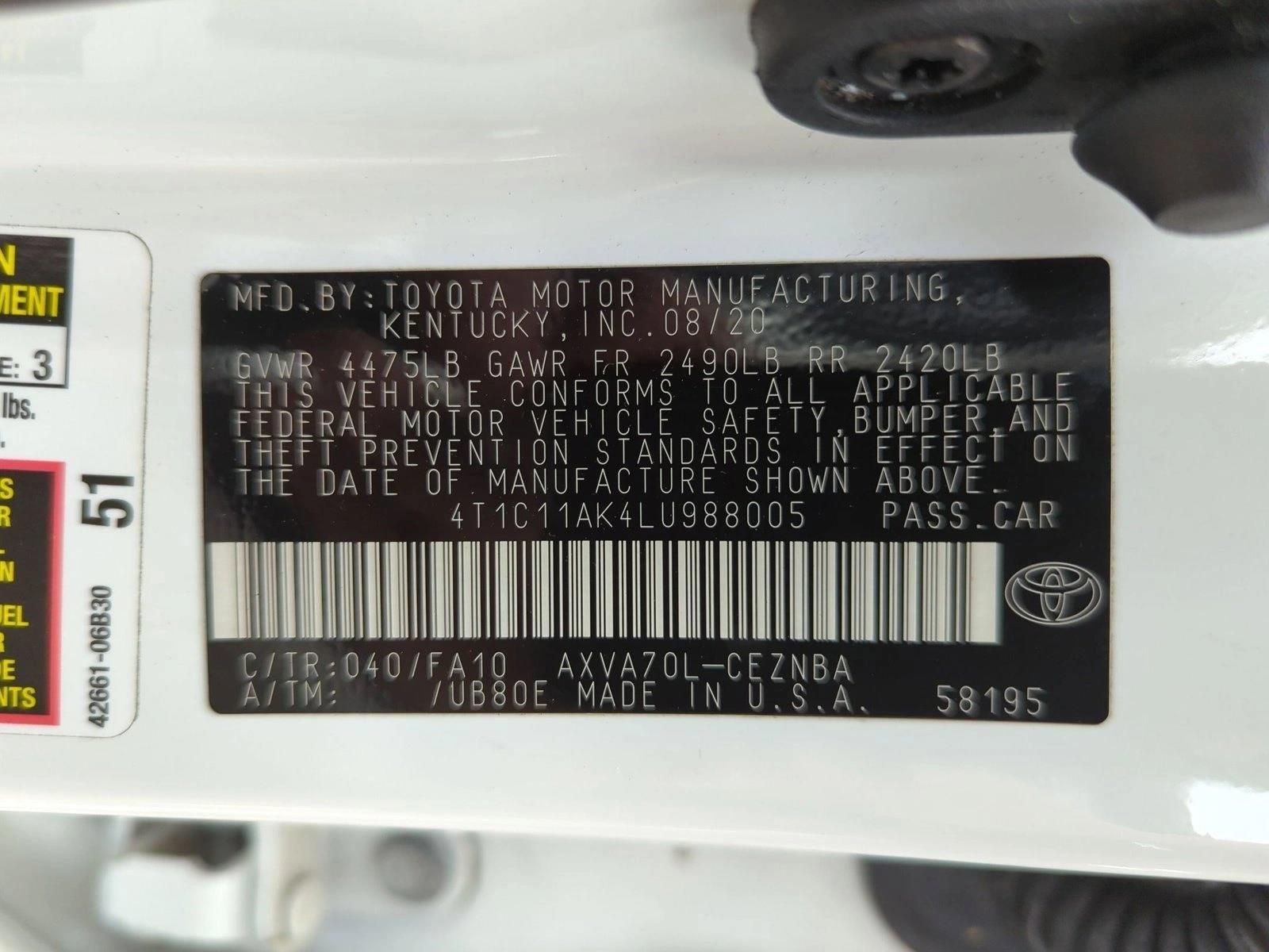 2020 Toyota Camry LE Auto (SE)