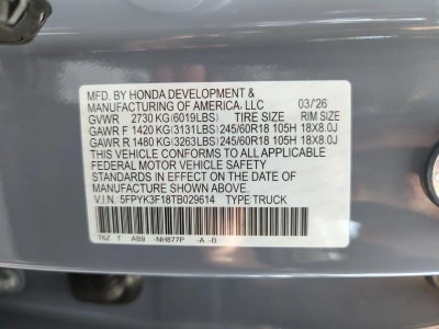 2026 Honda Ridgeline Sport AWD