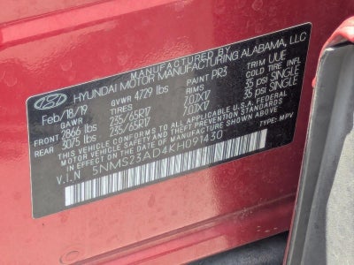 2019 Hyundai SANTA FE SE 2.4L Auto FWD
