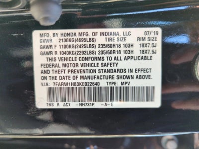 2019 Honda CR-V EX-L 2WD