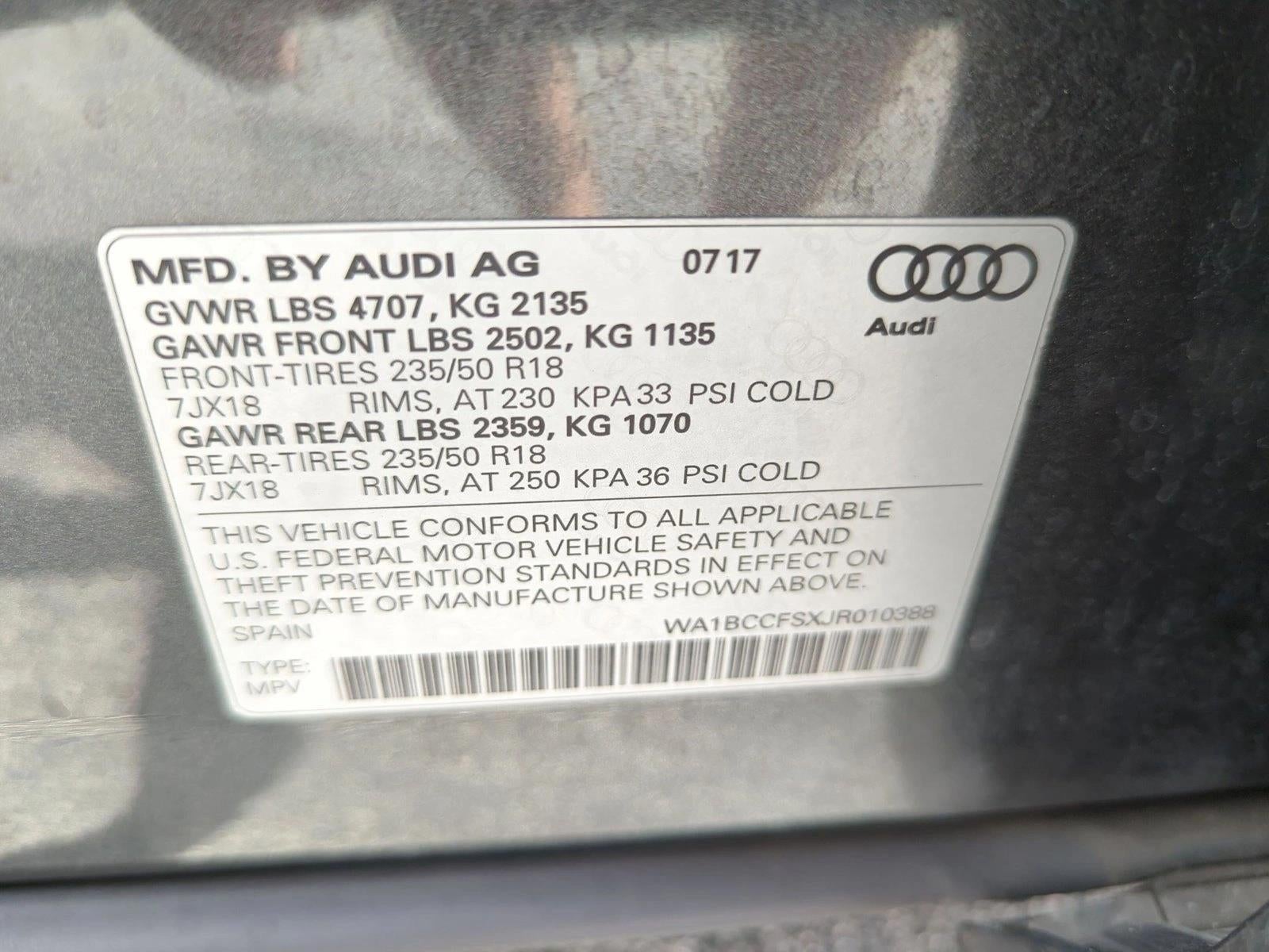 2018 Audi Q3 2.0 TFSI Premium FWD