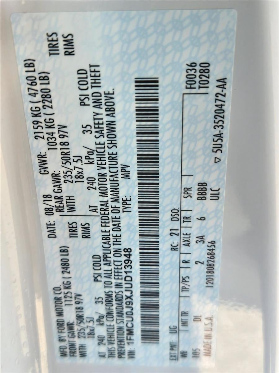 2018 Ford Escape Titanium FWD