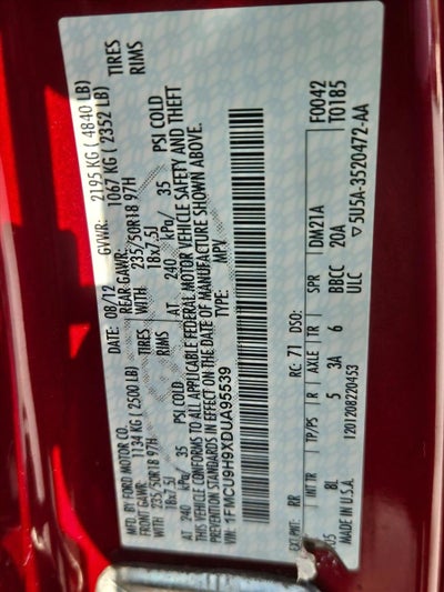 2013 Ford Escape 4WD 4dr SEL