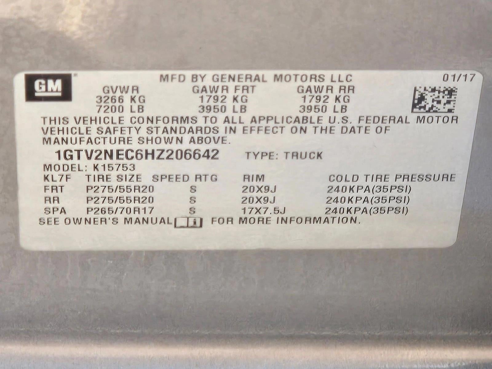 2017 GMC Sierra 1500 Double Cab Standard Box 4-Wheel Drive SLT