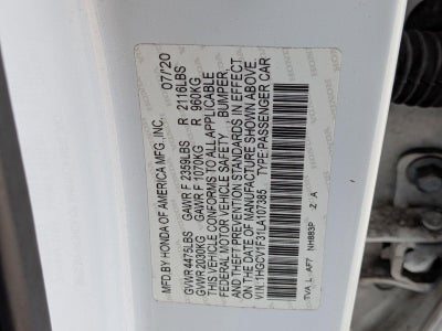 2020 Honda Accord Sedan Sport 1.5T CVT