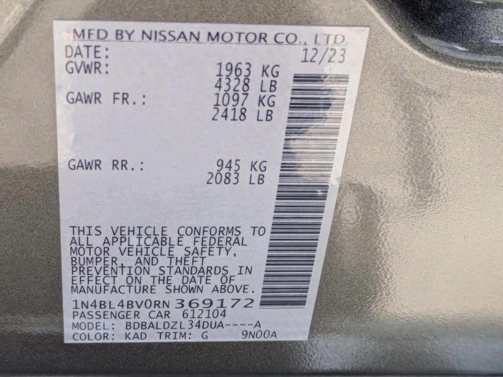 2024 Nissan Altima 2.5 S Sedan