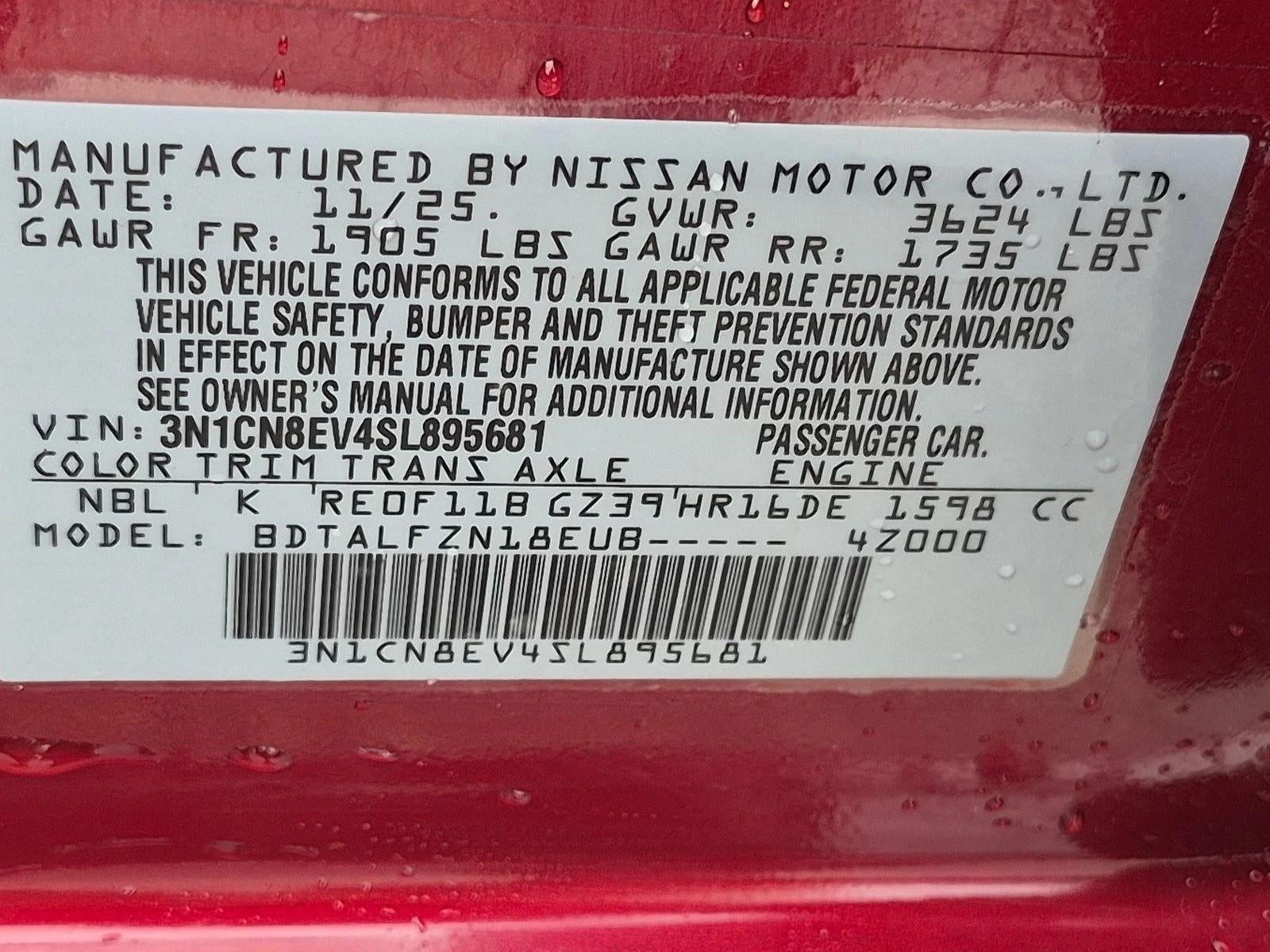 2025 Nissan Versa SV CVT