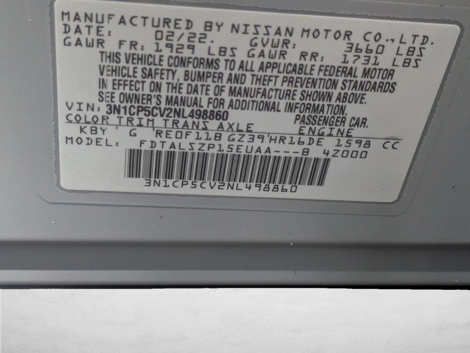 2022 Nissan Kicks SV FWD