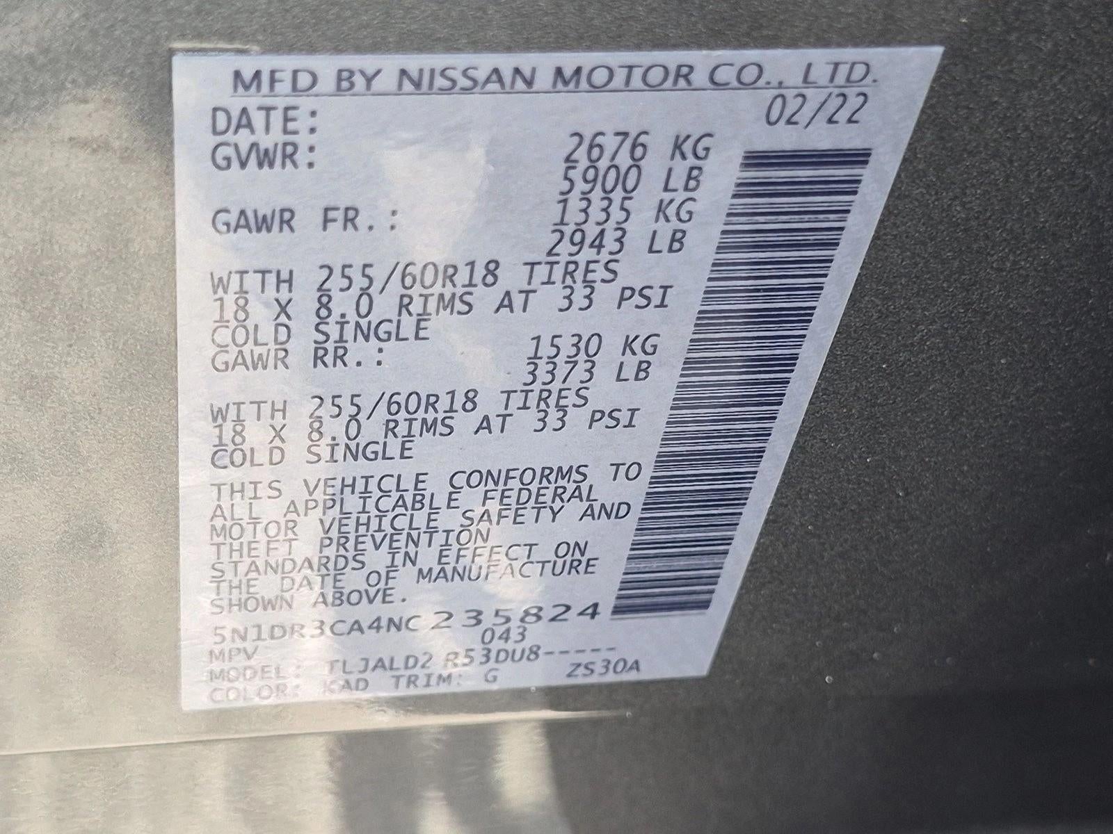 2022 Nissan Pathfinder SL 2WD