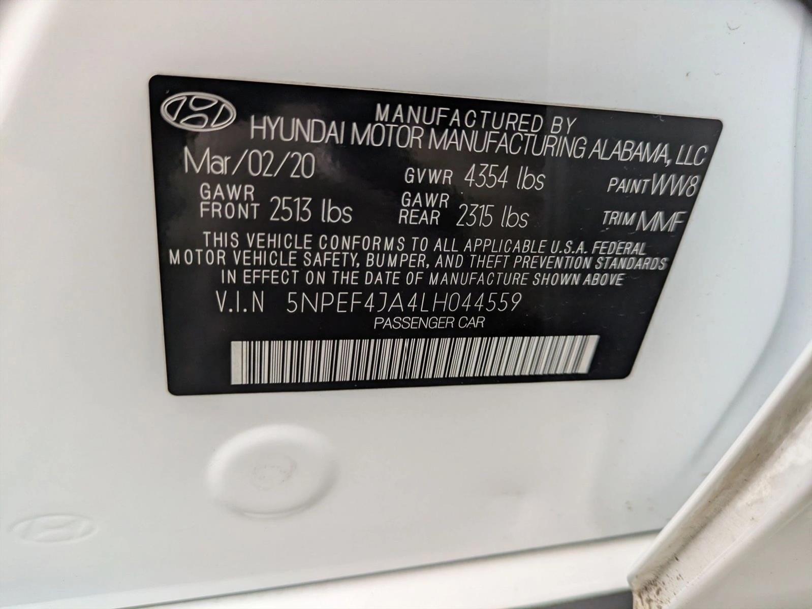 2020 Hyundai SONATA SEL 2.5L