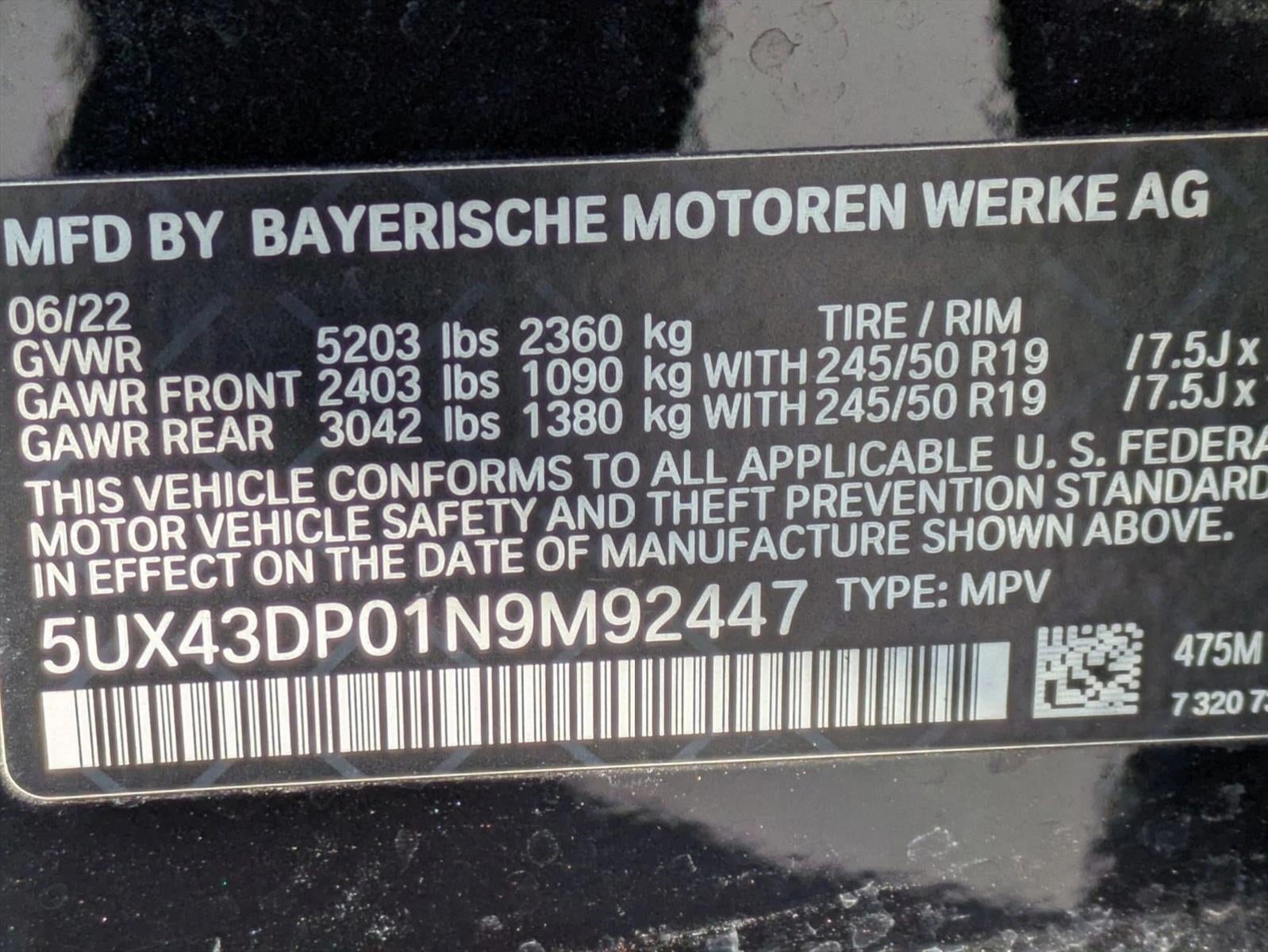 2022 BMW X3 sDrive30i Sports Activity Vehicle