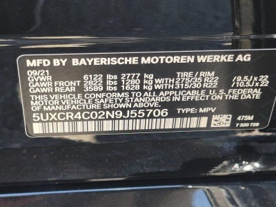 2022 BMW X5 sDrive40i Sports Activity Vehicle