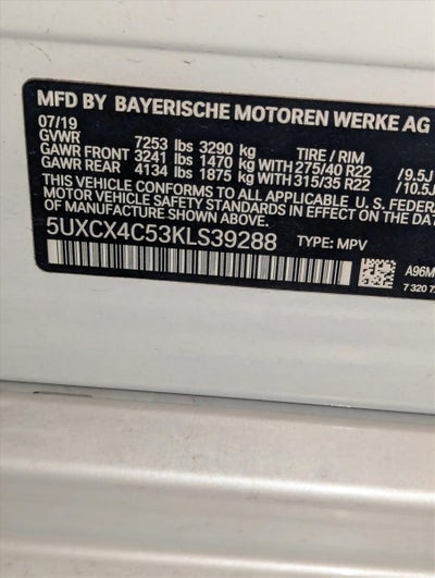 2019 BMW X7 xDrive50i Sports Activity Vehicle