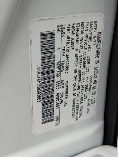 2017 Nissan Rogue Sport FWD SV