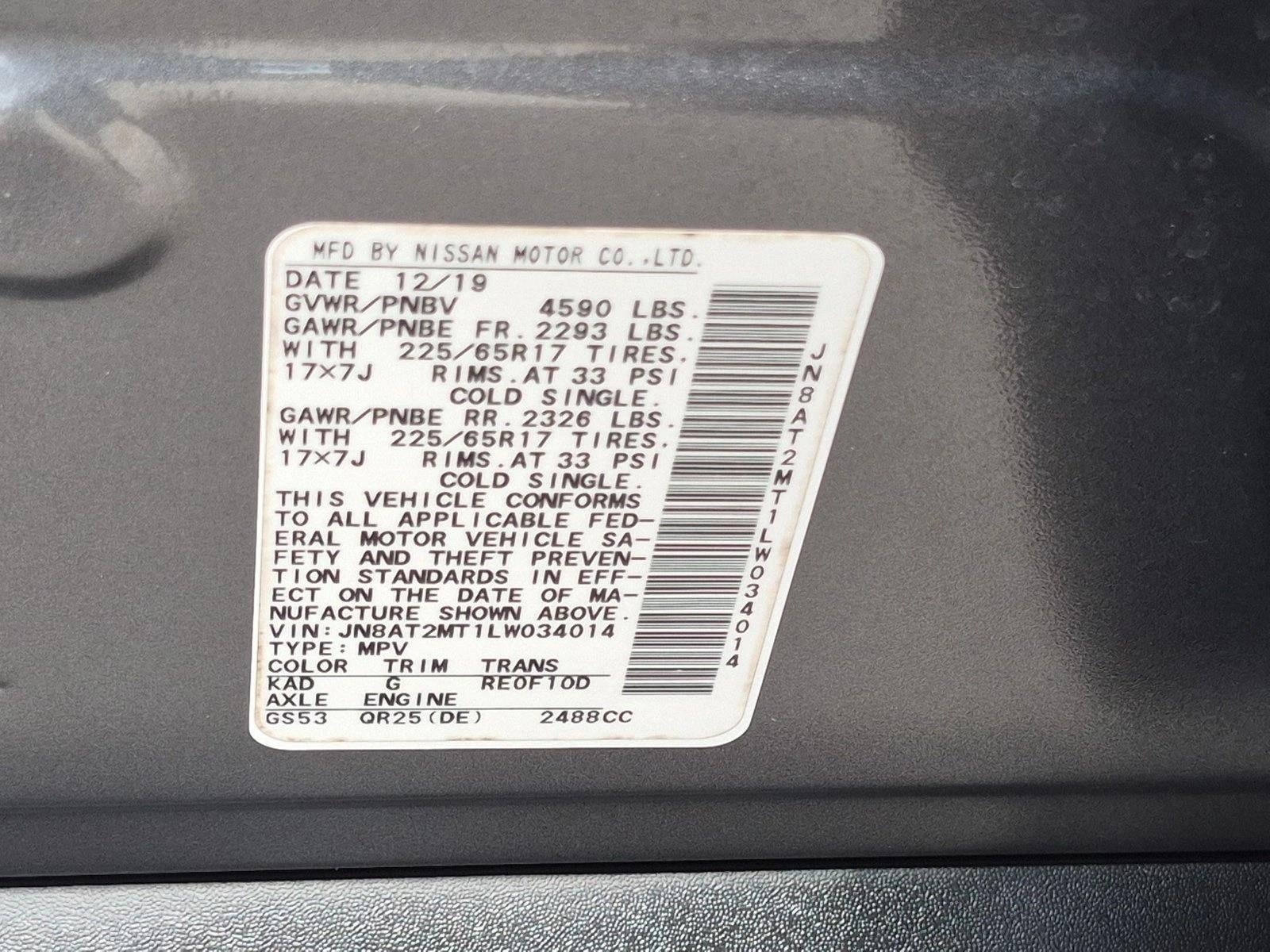 2020 Nissan Rogue FWD SV
