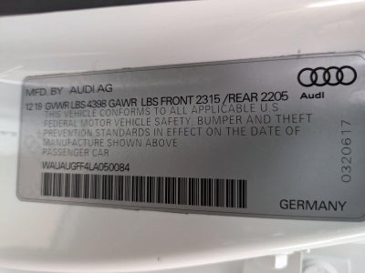 2020 Audi A3 Sedan Premium 40 TFSI