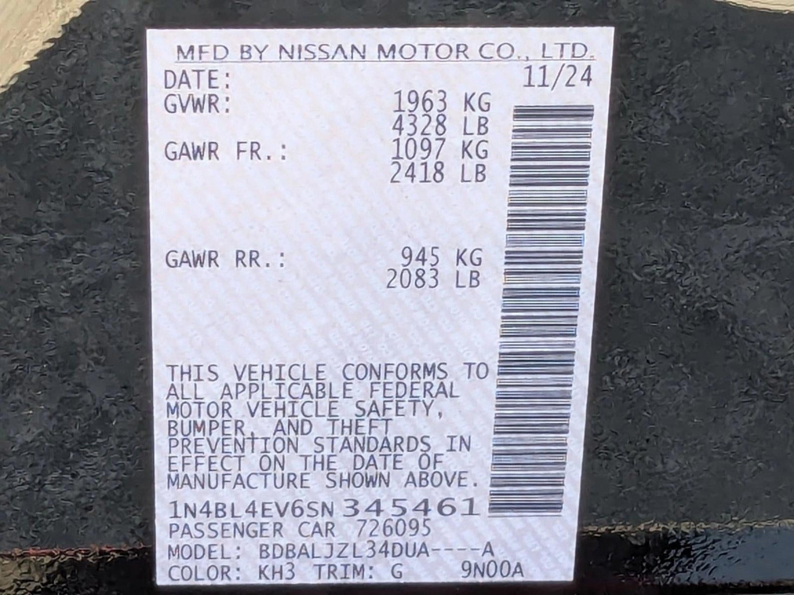 2025 Nissan Altima SL FWD