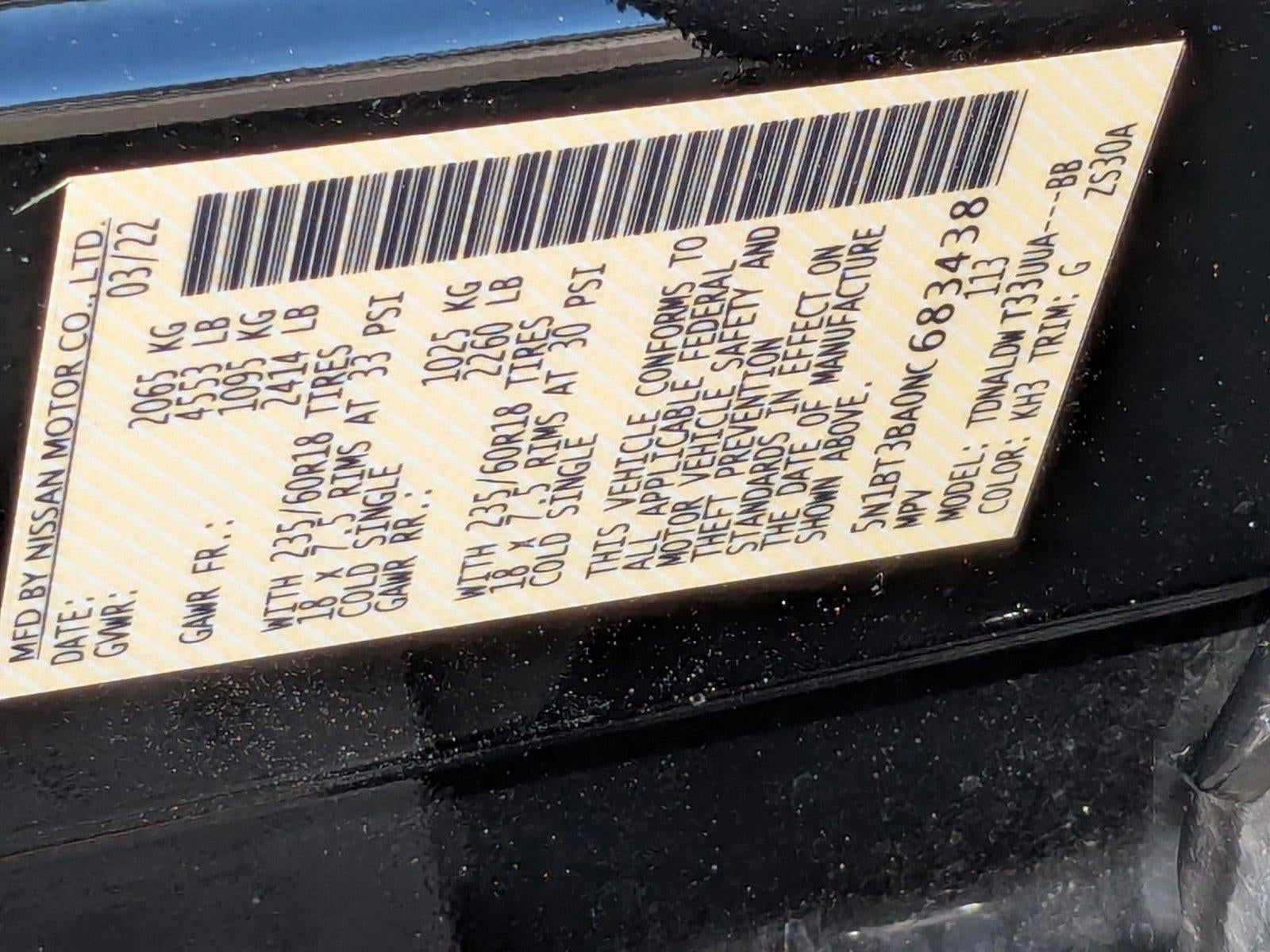 2022 Nissan Rogue FWD SV