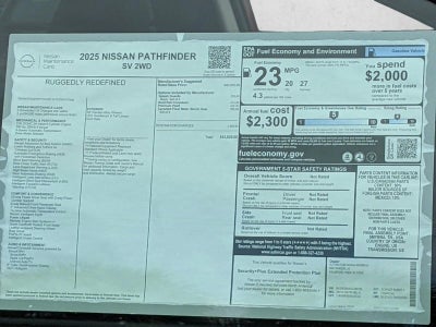 2025 Nissan Pathfinder SV 2WD