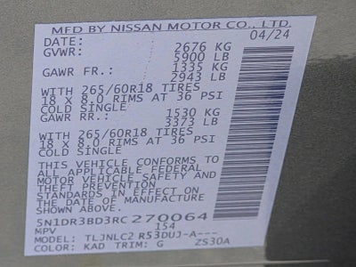 2024 Nissan Pathfinder Rock Creek 4WD