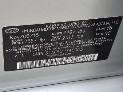2016 Hyundai SONATA 4dr Sdn 2.4L Sport