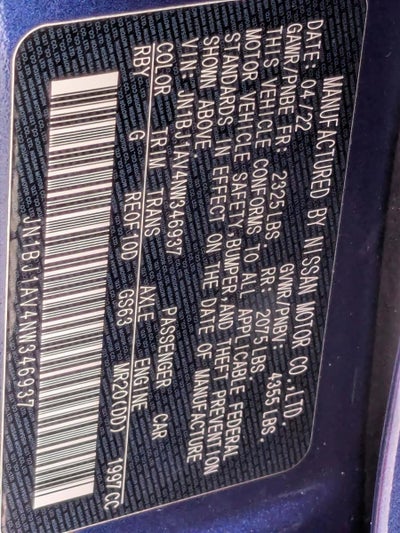 2022 Nissan Rogue Sport FWD S