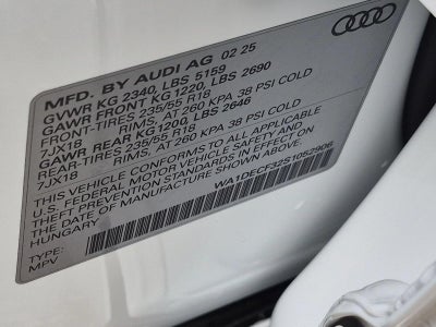 2025 Audi Q3 S line Premium 45 TFSI quattro