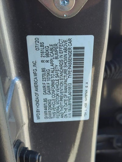 2020 Acura TLX 2.4L FWD w/Technology/A-Spec Pkg