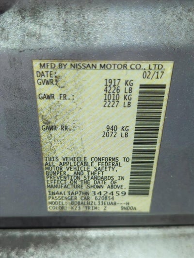 2017 Nissan Altima 2.5 SR Sedan