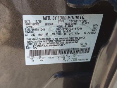 2011 Ford Edge 4dr SEL FWD