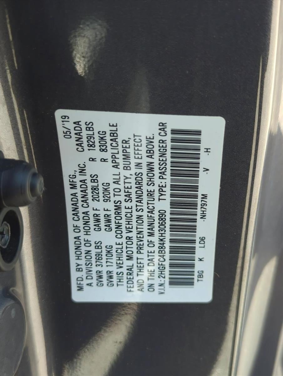 2019 Honda Civic Coupe Sport CVT