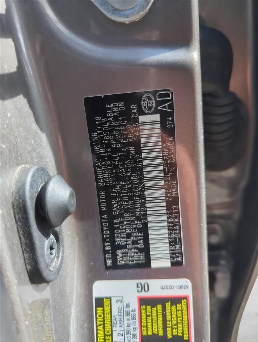 2019 Toyota Corolla LE CVT (Natl)